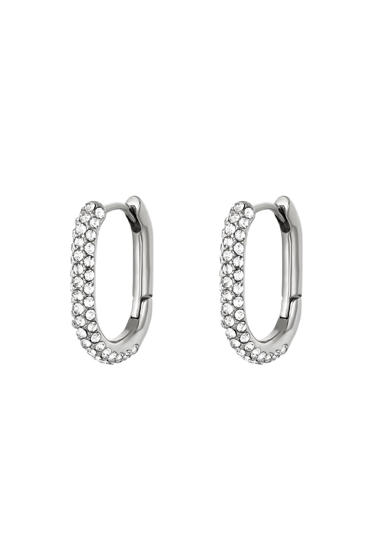 Zircon oval hoops